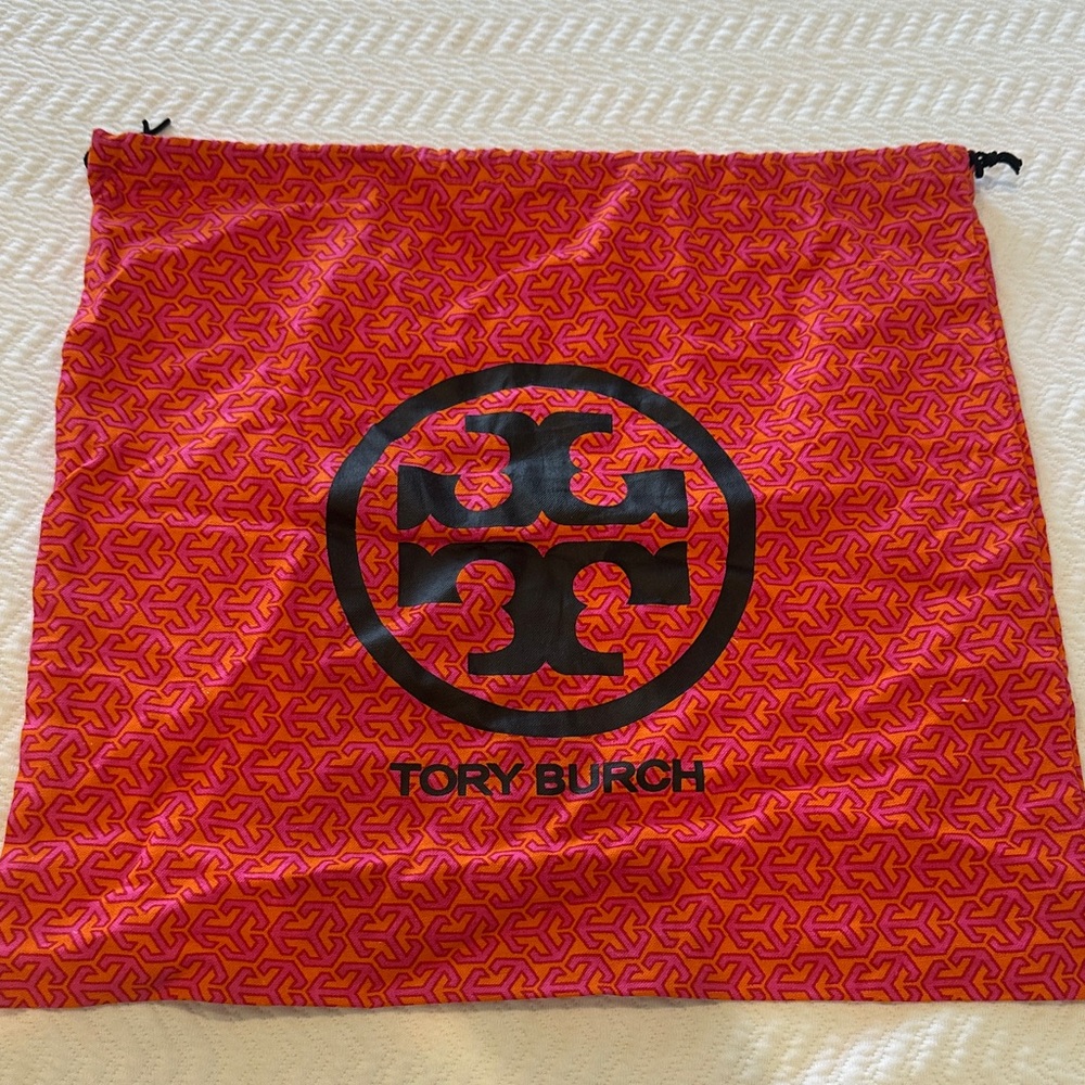 Tory Burch Pink & Orange Geometric Drawstring Dust Bag